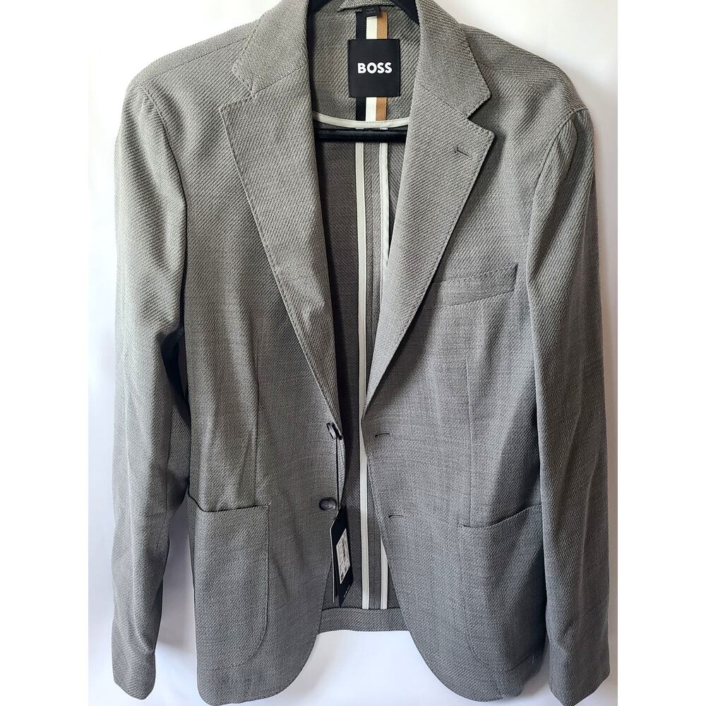 BOSS Men’s Textured Blazer – Gray – Size 36R – New With Tags